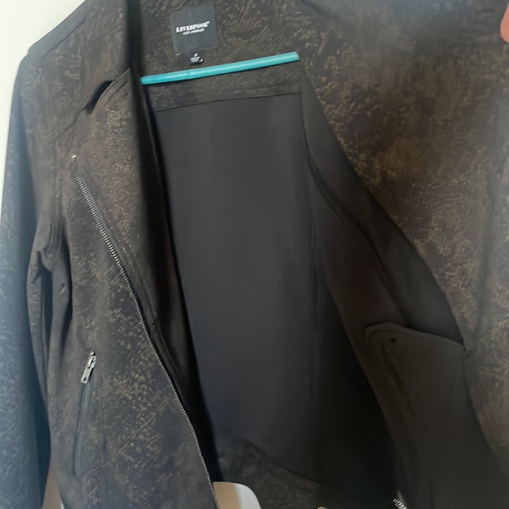 Liverpool La Metallic Python Moto Jacket Women's … - image 7